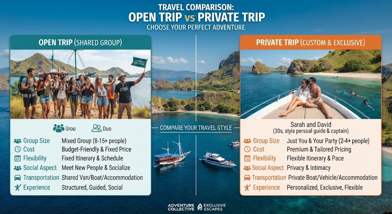 Open Trip vs Private Trip